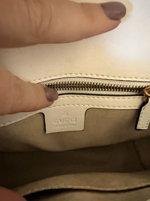 Gucci GG Marmont Small Top Handle Bag w kolorze białym