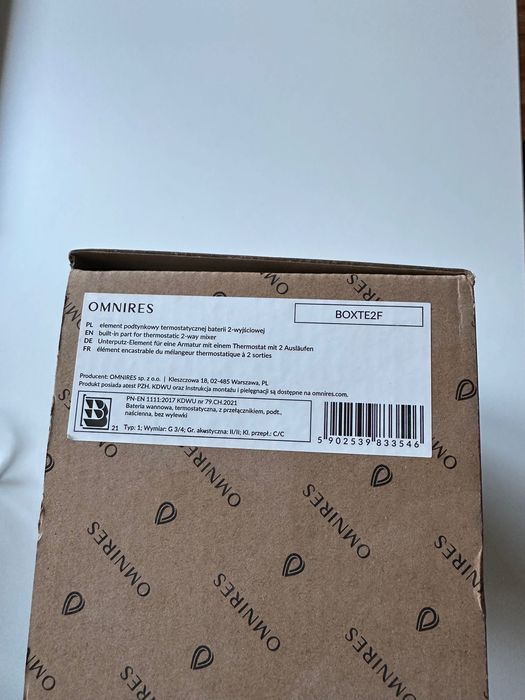 Omnires BOXTE2F element podtynkowy baterii
