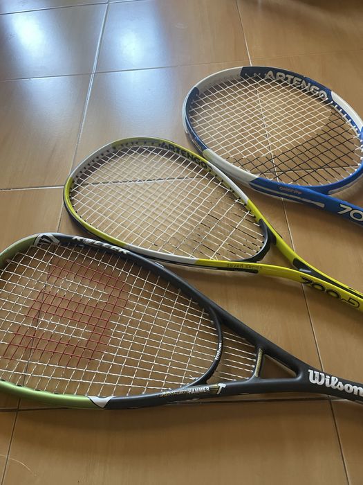 Lote 3 Raquetes Ténis / Squash – Ideal para iniciantes ou treino