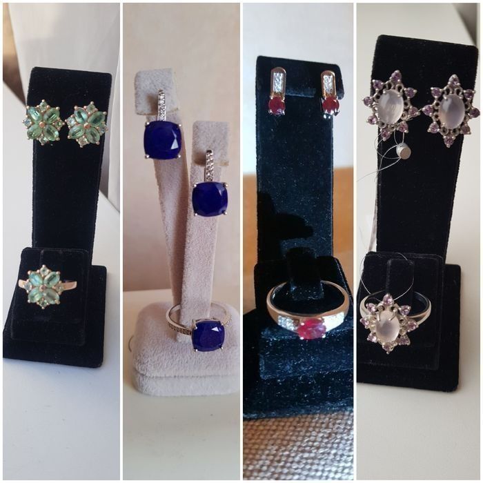 Натуральные минералы, серебро 925 пробы