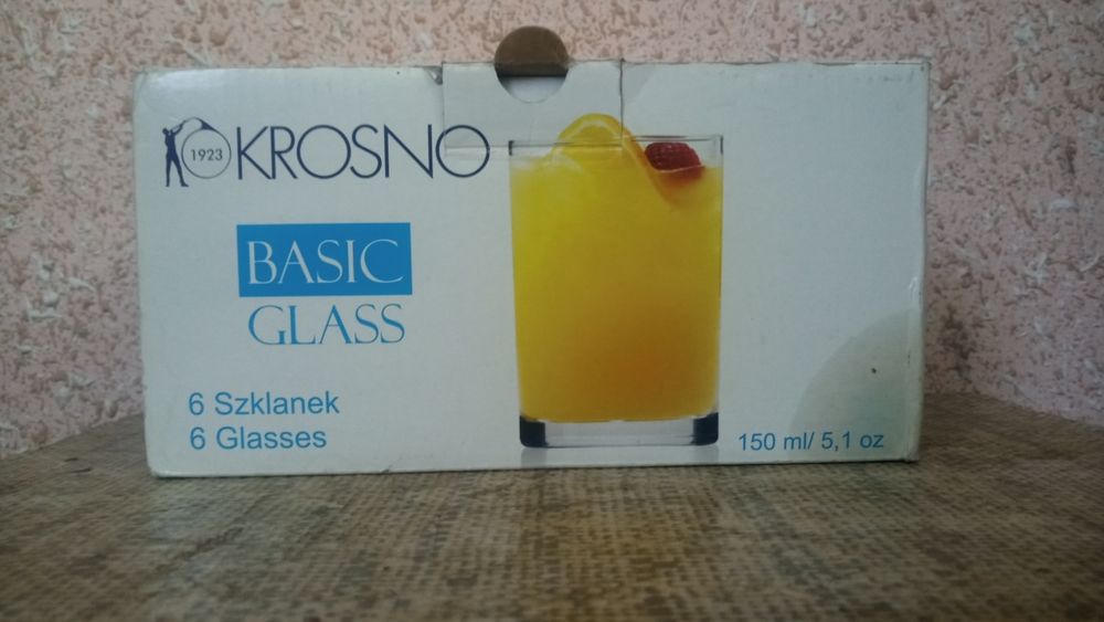 6 szklanek krosno literatki 150ml