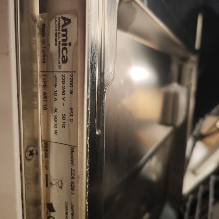 Amica ZZA 626 I zmywarka do zabudowy okazja 60cm. SPRAWNA