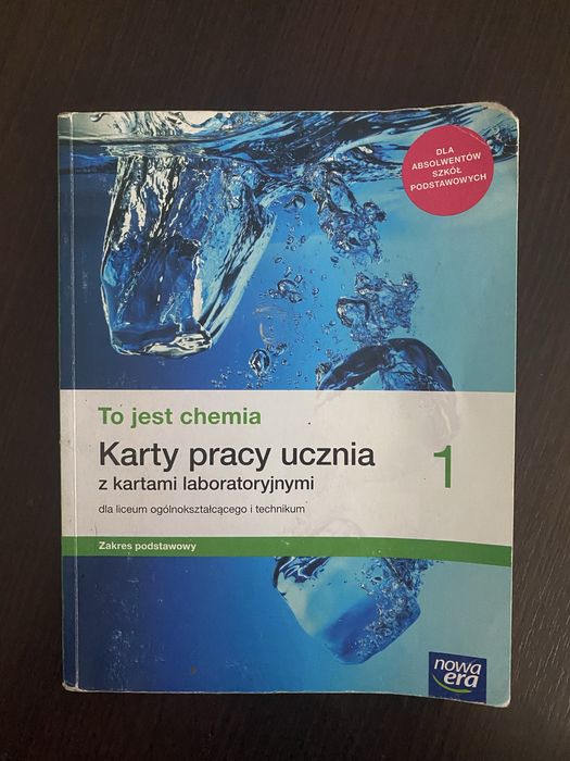 To jest chemia 1 ćwiczenia karty pracy Nowa Era, używane