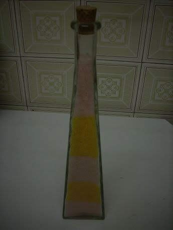 Garrafa triangular com sais de banho