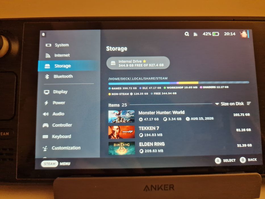 Steamd Deck 1TB (não OLED) com bolsa e dock