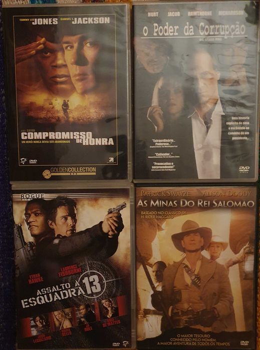 DVDs de filmes de acção de Hollywood
