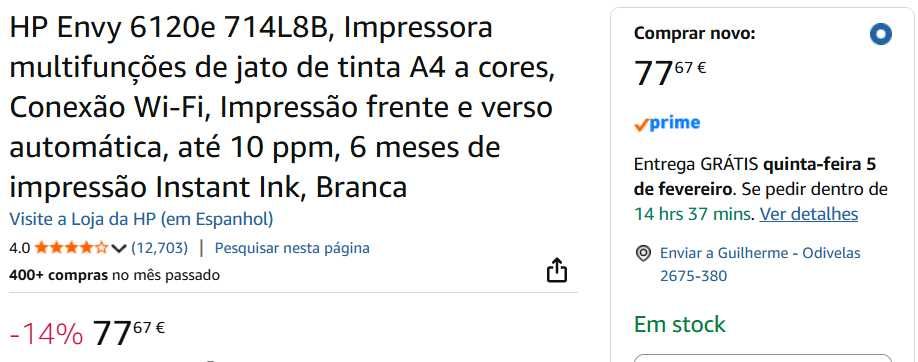 Impressora HP nova