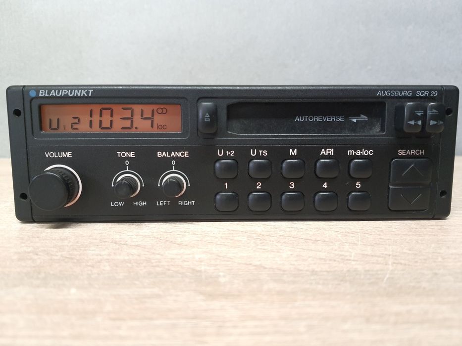 Radio samochodowe BLAUPUNKT Kaseta BMW Mercedes Klasyk AUGSBURG SQR 29