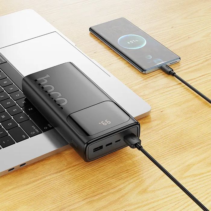 Павербанк повербанк 30000mAh HOCO J144A |2USB/1Type-C| Білий