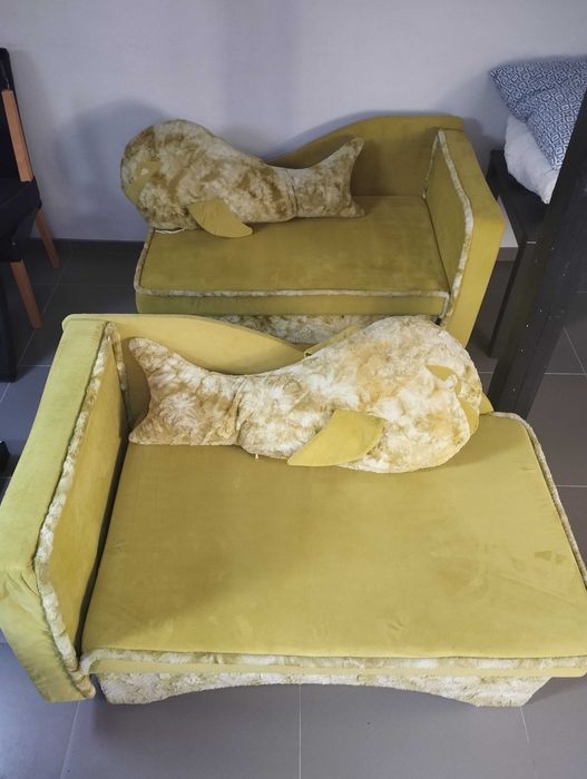 Łóżko dziecięce zielone 185x80