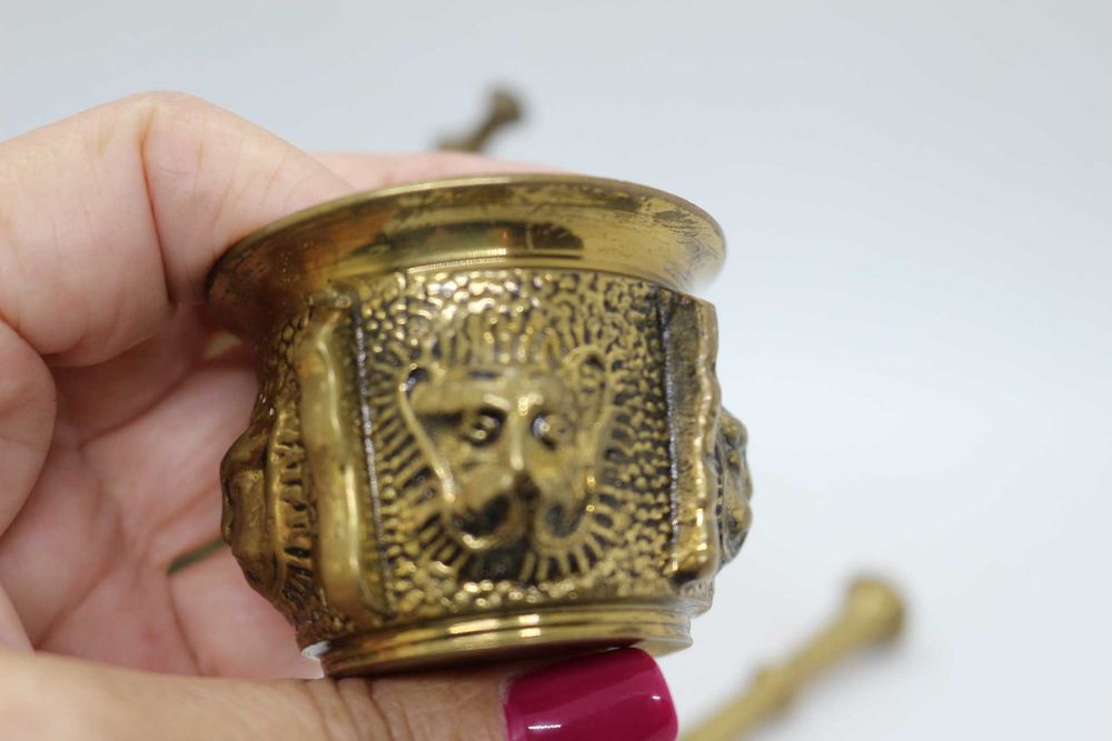 Antigo Almofariz em Bronze completo XIX