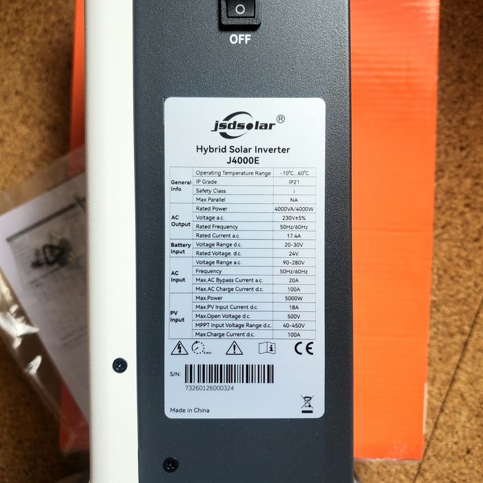 Гібридний сонячний інвертор Jsdsolar 4 кВт J4000E WI-FI