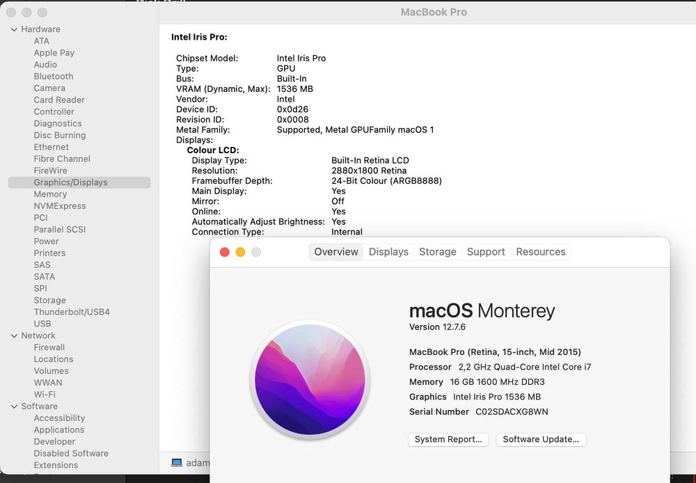 Материнська A1398 2.2 2015 Macbook Pro 15 Плата Материнка Материнская