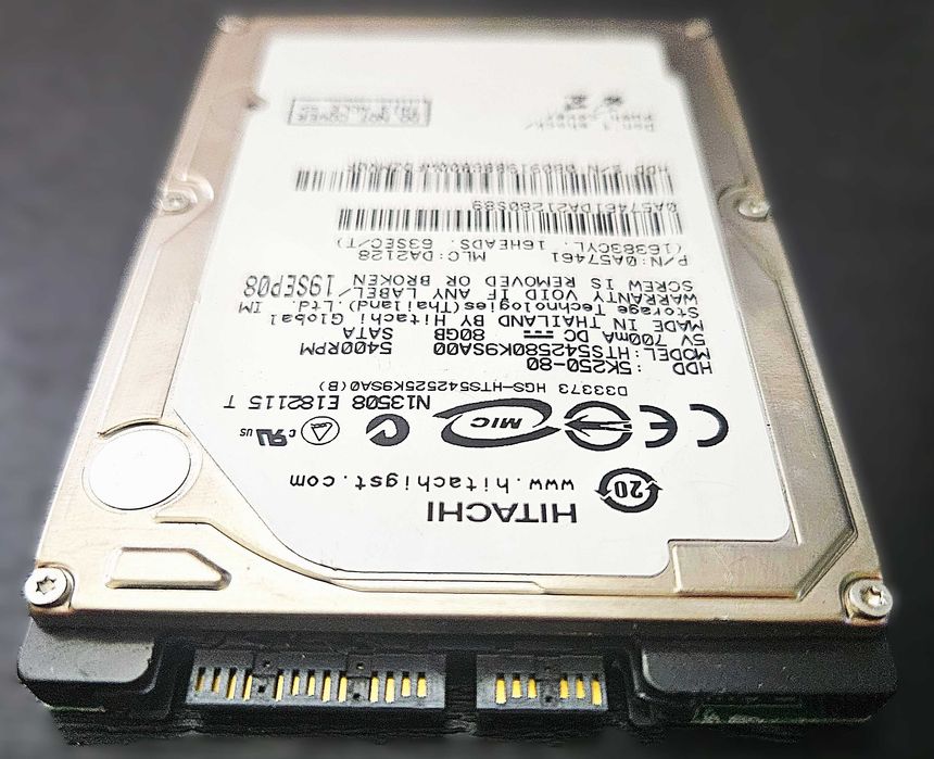 Dysk Hitachi 80GB SATA Travelstar 2,5 do Laptopa