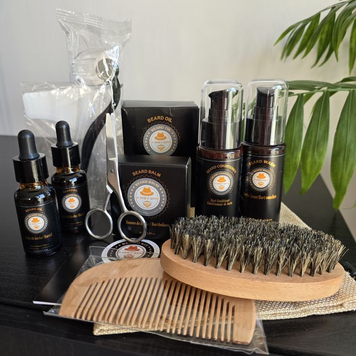 Nowy zestaw XXL luksusowy do pielęgnacji brody prezent dla mężczyzn