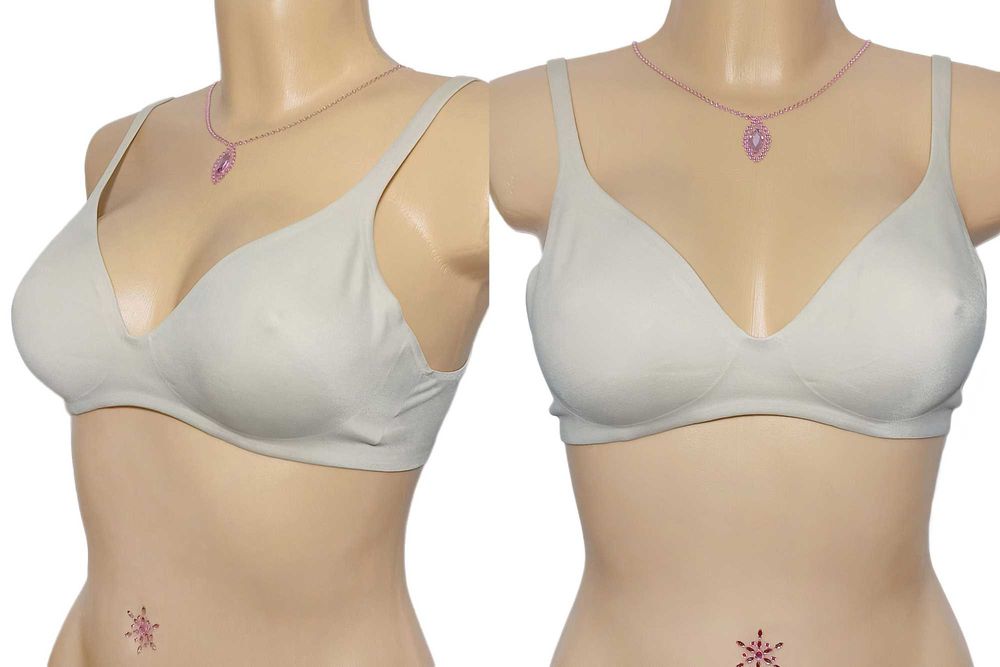 Nowy Stanik Biustonosz laserowy bezszwowy beżowy Nowy rozmiar 75B