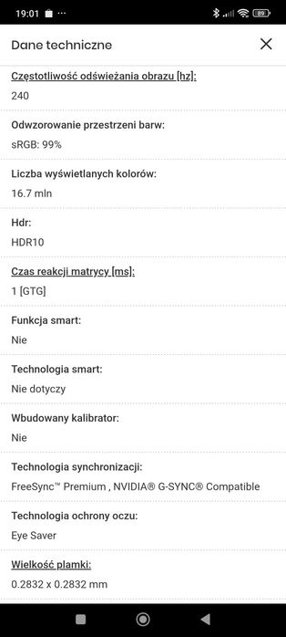 Monitor Samsung 24.5 cala   1080p