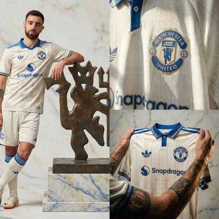 Camisola Manchester United 26/27 White Blue Special Kit – M