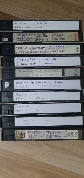 Kasety vhs horrory, akcja ,sensacja