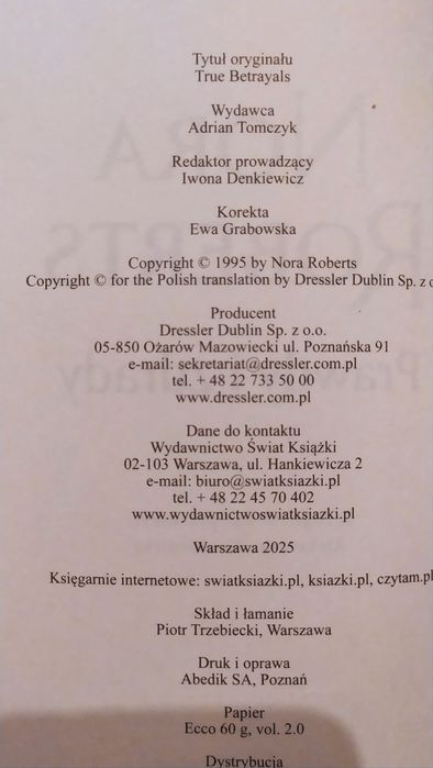 Nora Roberts "Prawdy i zdrady"