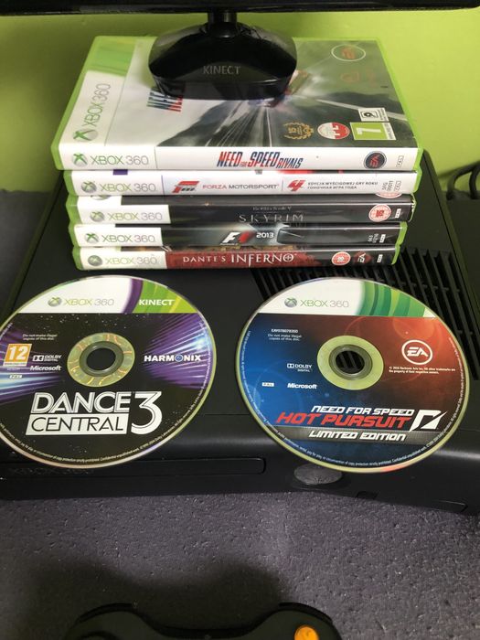 Konsola Xbox360 s 250 gb pad gry kinect