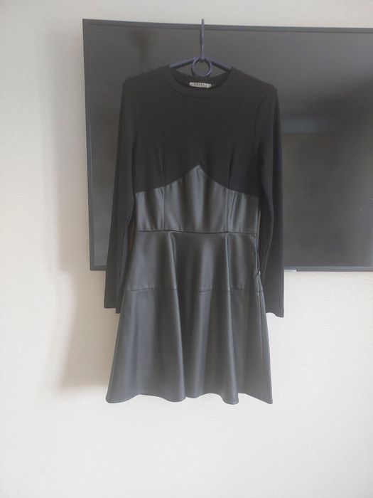 Платье 44 р-р, экокожа/ трикотаж