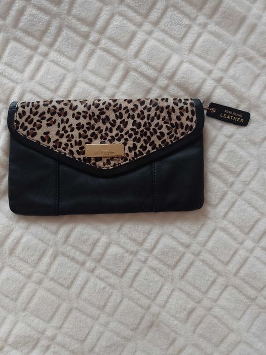 RIVER ISLAND/ Skórzana torebka kopertówka z Londynu, saszetka
