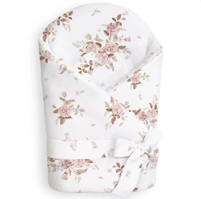 Rożek niemowlęcy kołderka z usztywnieniem lulumi roses