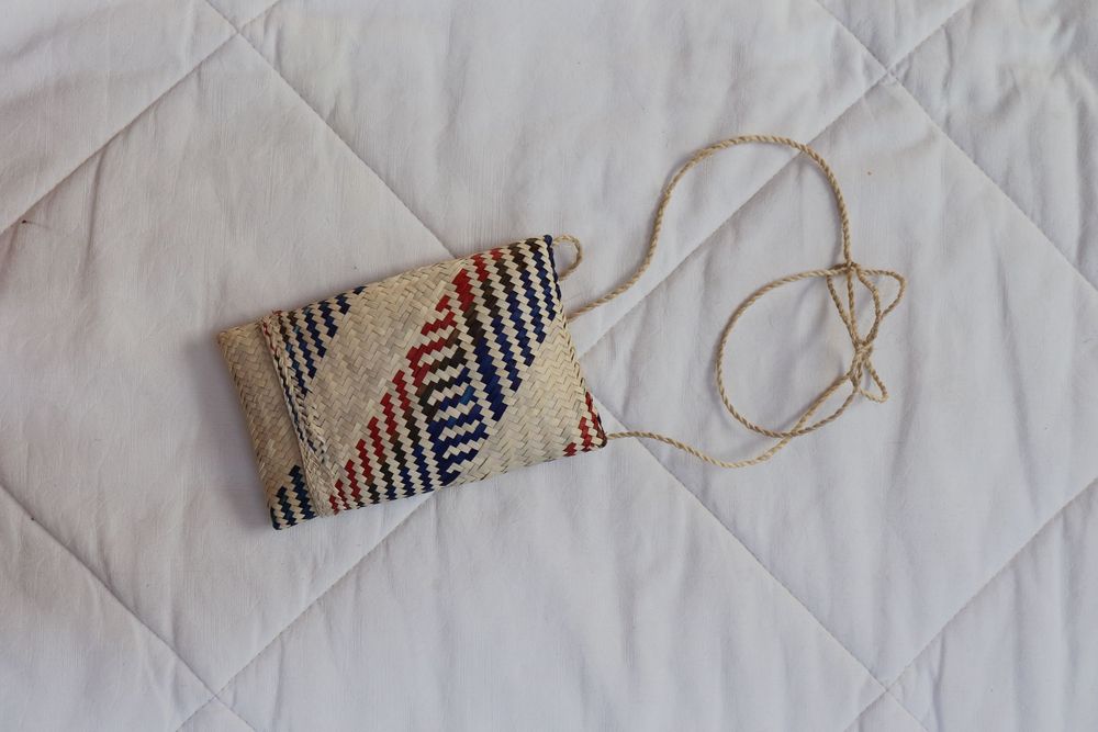 Bolsa De Palha Com Fio