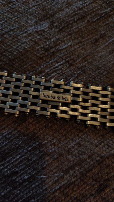 Conjunto colar e pulseira de metal - Bimba y Lola (RESERVADO)