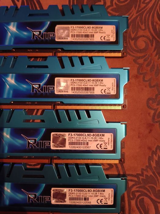G.SKILL RIPJAWSX 16Gb, DDR3-2133MHZ (4X4Gb) в хорошем состоянии