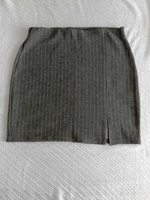 Mini spódnica HOUSE w szare paski, rozmiar L