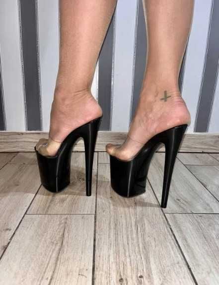 25/ OD RĘKI 41 klapki 20cm obcasy szklanki pole exotic dance 35-43EU