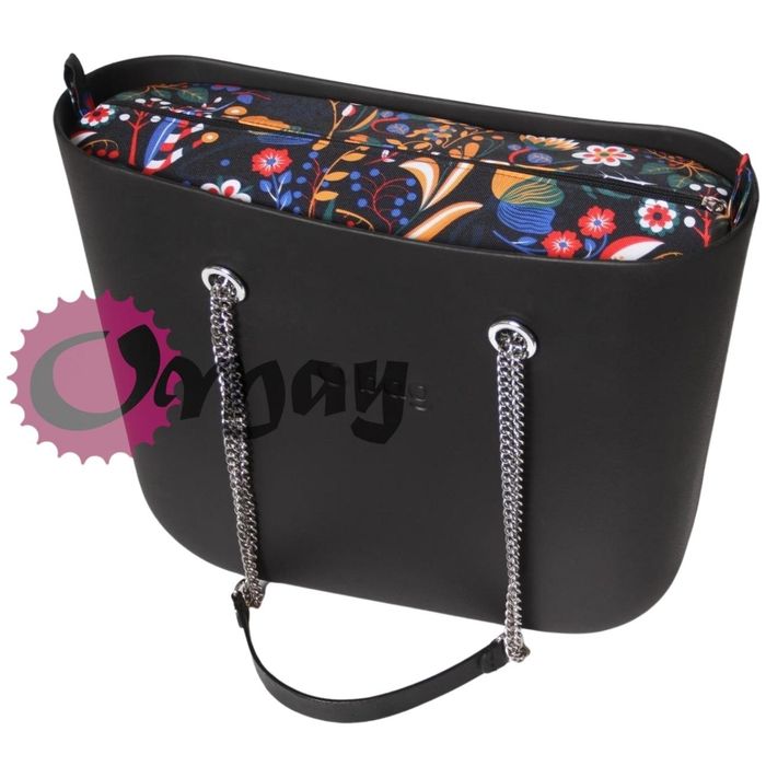 organizer OBAG STANDARD nowy folk czarny 2 kieszenie wkład OMAY