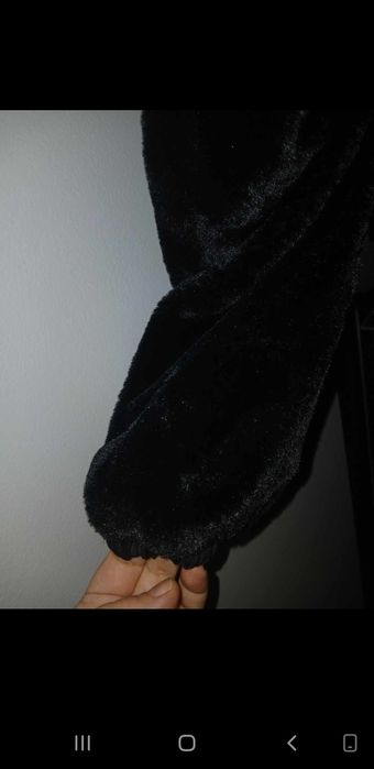 Krótka czarna kurtka, sztuczne futerko rozmiar 34/XS   FB Sister