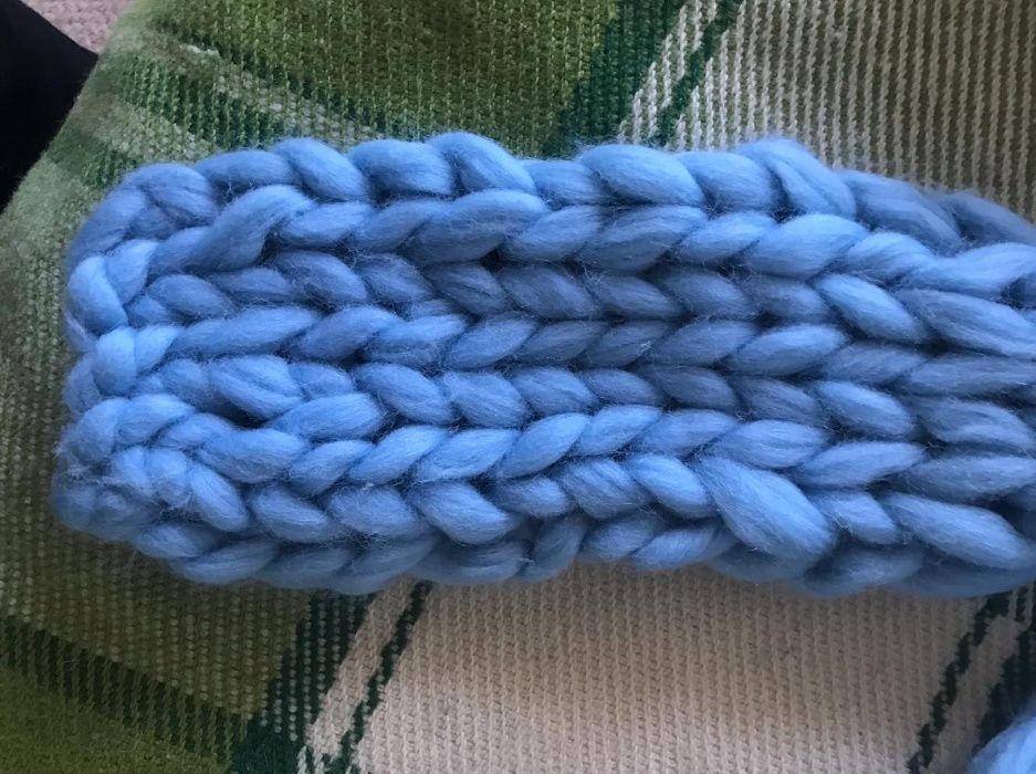 шапка и шарф меринос шерсть натуральная