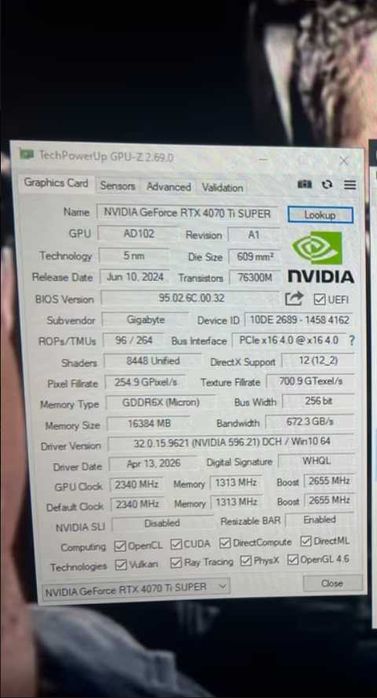 RTX 4070 Ti SUPER 16GB Gigabyte Windforce MAX OC
