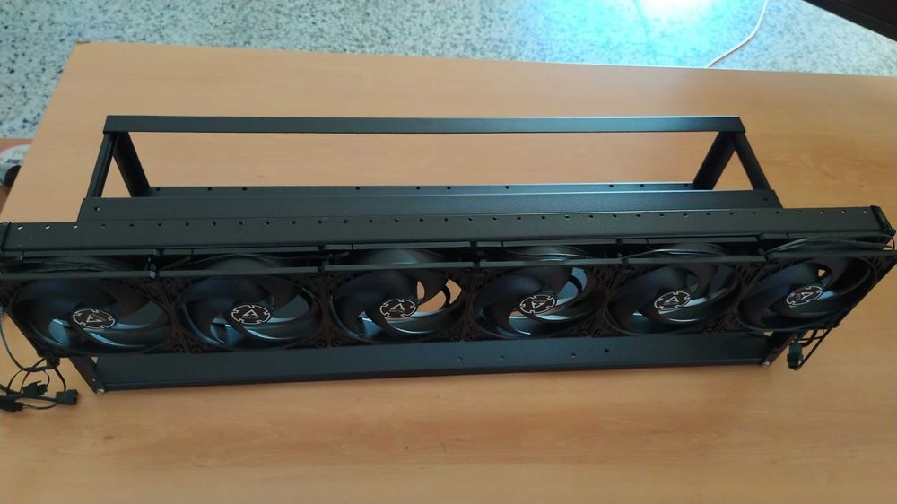 Estrutura Rig Para mineração Mining Rig Frame Rack até 12 GPU & 2 PSU