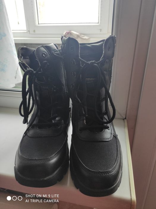 Берцы мужские кожаные