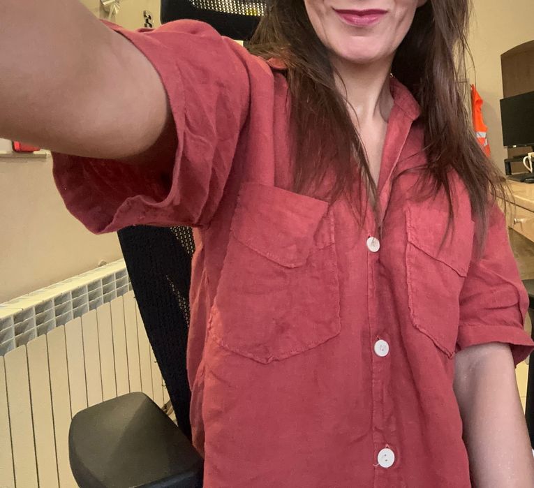 Koszula kolor brązowo-rudy