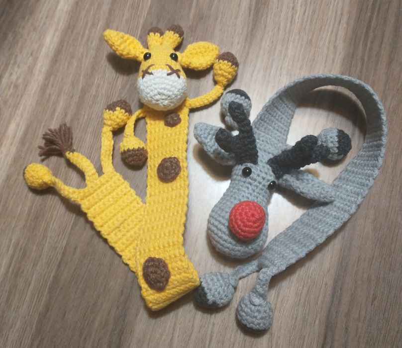 Reksio Jack Russell terrier zakładka do książki na szydełku