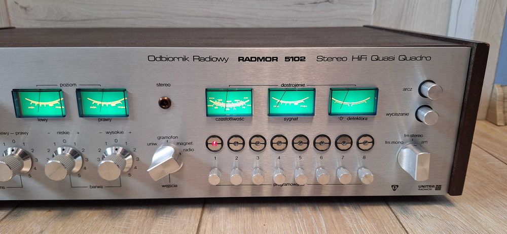 Unitra Amplituner Radmor 5102 Srebrny! 81 Rok ! PO SERWISIE ! OKAZJA !
