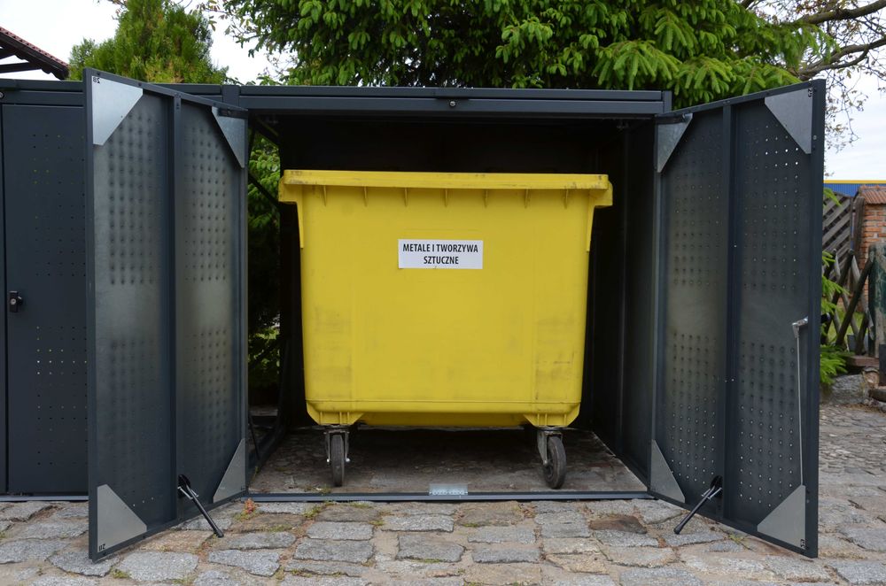 Wiata Altana Śmietnikowa Blaszak Zabudowa Obudowa Koszy 660/1100 L