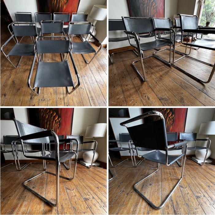 Linea Veam krzesło S34 Bauhaus. Mart Stam. Wlochy lata 80-te