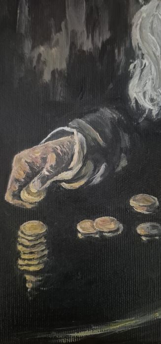 "Żyd liczacy pieniądze"