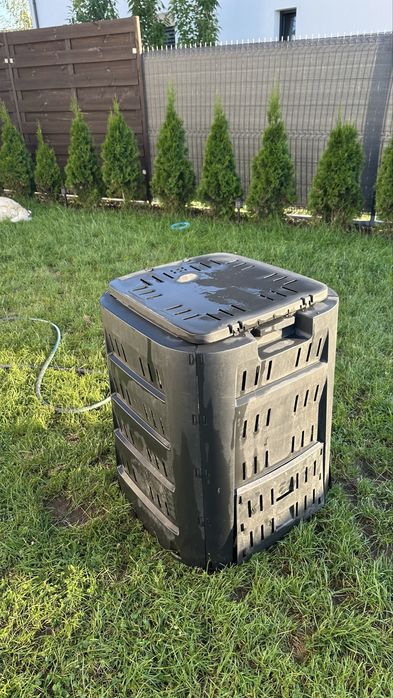 Kompostownik 220 L czarny 61x61x75 cm