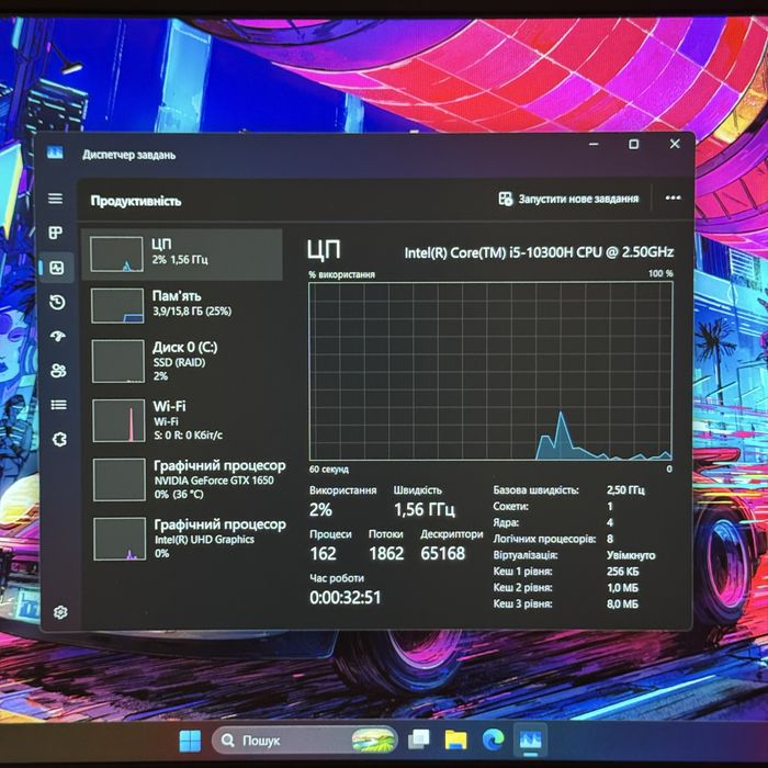 Ігровий ноутбук Acer Nitro Gtx 1650, i5 10300, 144Hz