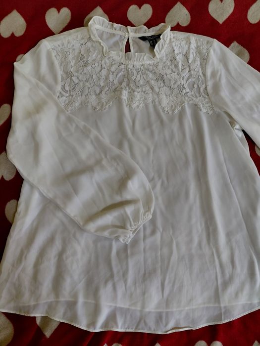 Біла блузка блуза сорочка рубашка L XL