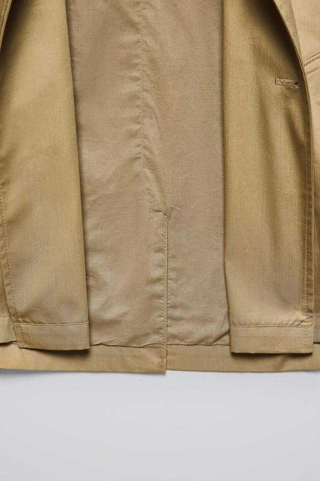 NOWY Zara trencz płaszcz beżowy r.152 (11-12)