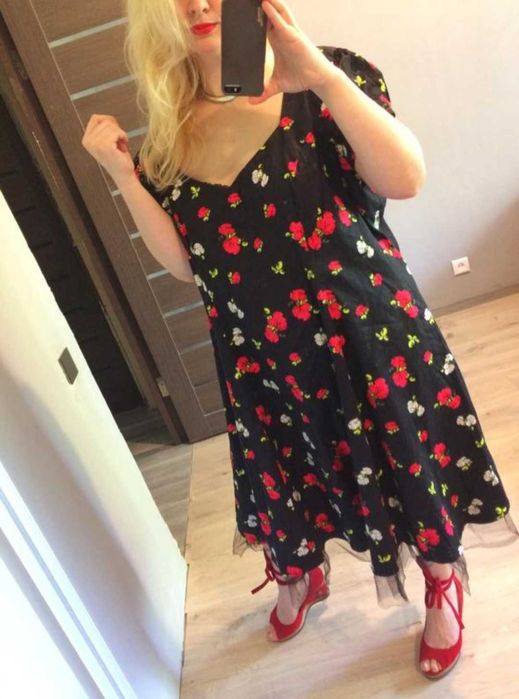 Прекрасна сукня плаття батал великий розмір 26 UK 54 EUR 56-58 укр.